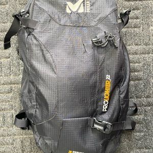 MI Black Backpack with Adjustable Straps and Modern Design
